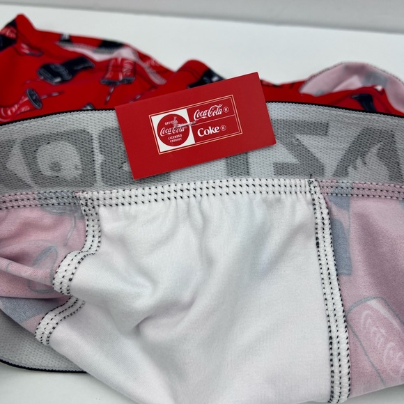 CRAZY BOXER, COCA COLA BOXER BRIEFS, COKE PICTURES BOTTLES, CUPS & GLASSES LARGE - Picture 8 of 12